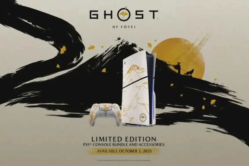 PS5 Ghost of Yotei Edição Limitada: Vibrações douradas e jogos épicos à sua espera